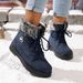 Women's Winter Snow Boots - Fleece Lined Ankle Boots With Non-Slip Sole, Warm & Comfortable For Cold Weather_desvips.com