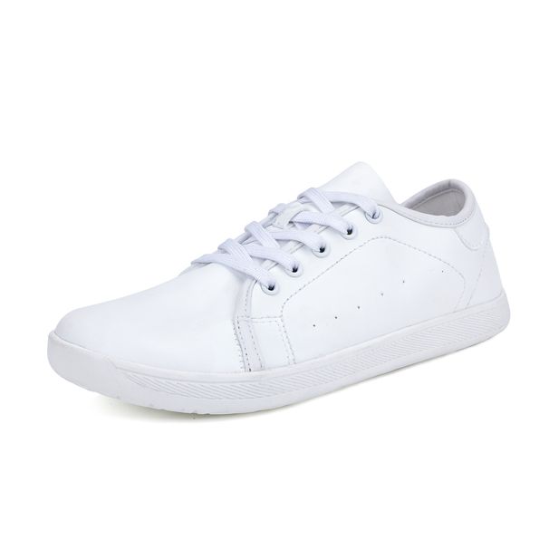 Oiaano Wide Toe Barefoot Woman Black Sneaker Man Leather Shoes Unisex Minimalist Breathable Comfort Outdoor Runn_desvips.com