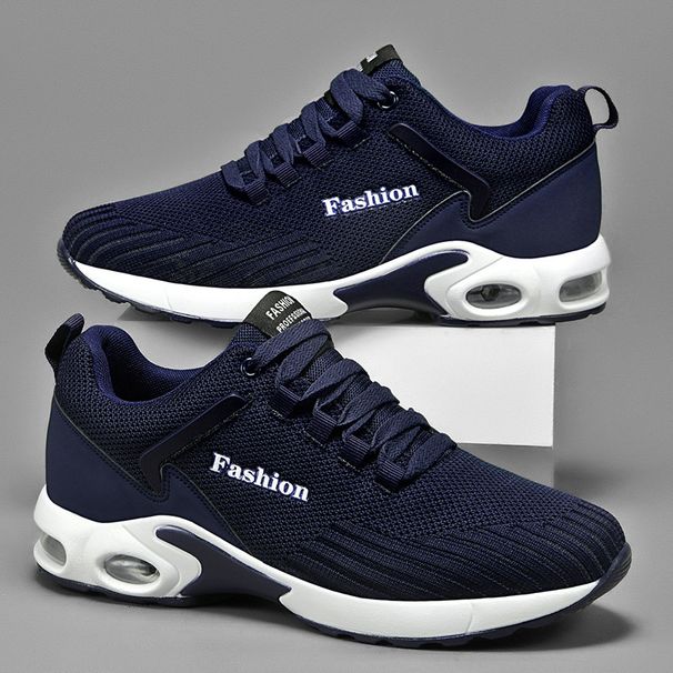 RenMou Breathable Thin Fit Flyknit Mesh Face Dad Elevated Running Sports For Men Trendy Shoes Summer Exclusive Supply_desvips.com