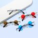 Vintage Rock Punk Man Sunglasses Classic Small Round Sunglasses Women Wide Bridge Metal Frame Black Lens Eyewear Driving Glasse_desvips.com