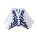 Women's ClothingFashion Contrast Embroidered Shirt + Skirt Set Women_desvips.com
