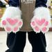 Squeaking Plush Paw Gloves Cartoon Kawaii Costume Cosplay Thicken Cat Claw Mittens Party Accessories For Men Women_desvips.com