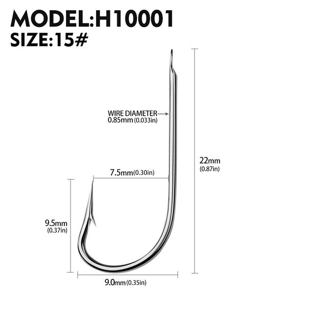 High Carbon Steel Single Flattened Barbed Rock Sea Fishing Lure Long Handle Fish Hook 100pcs/pack_desvips.com