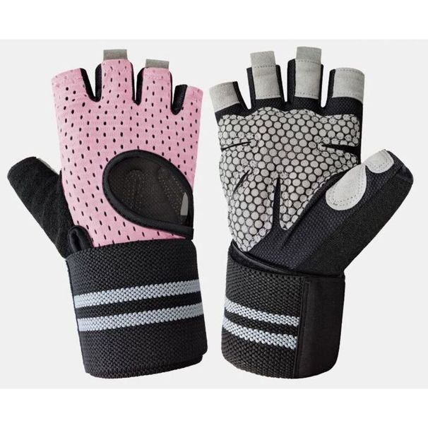Fitness Women Men, Two-in-one Wrist Guards, Non-slip Breathable Sports Gloves For Pull-ups And Dumbbells_desvips.com