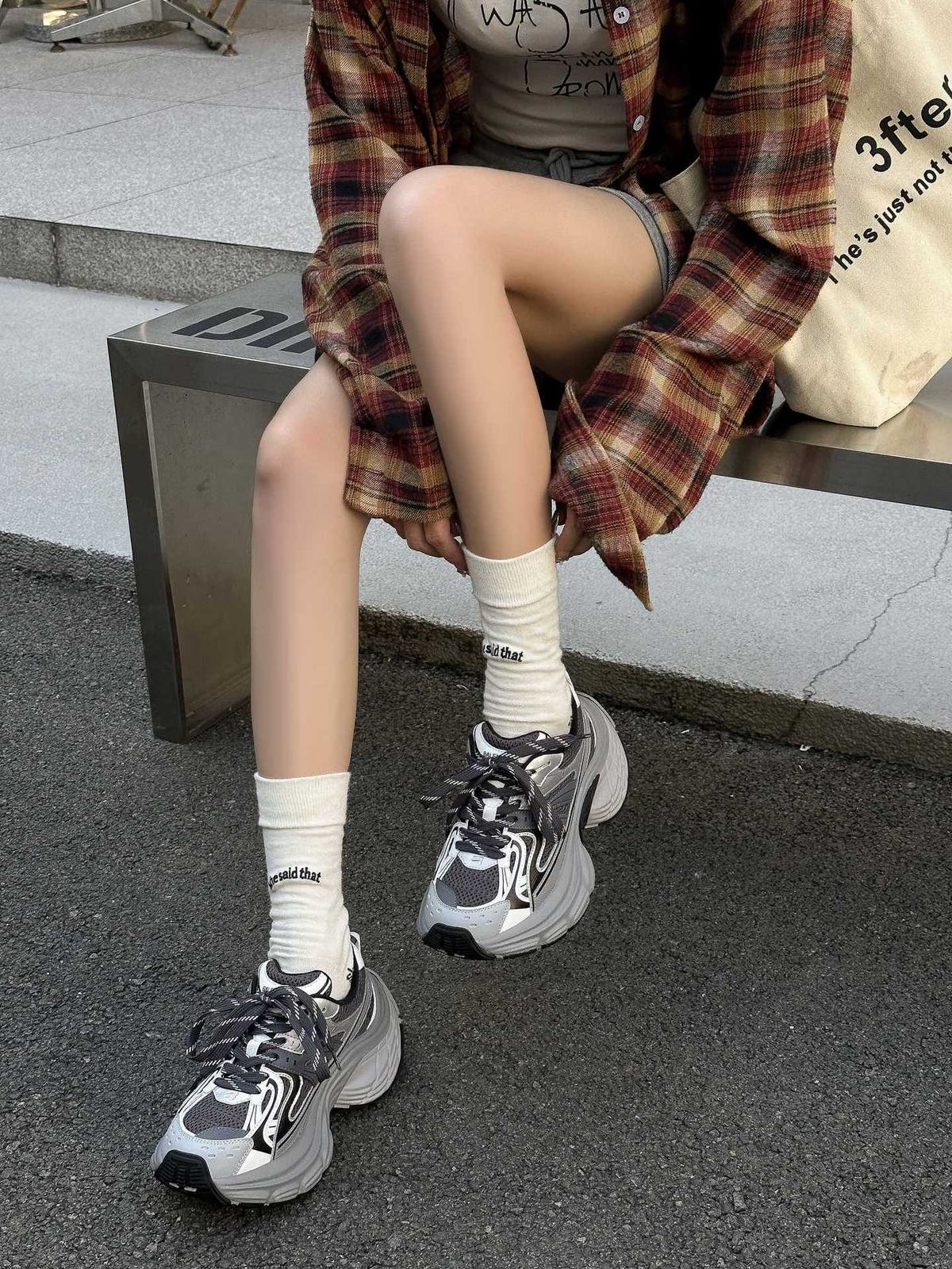 RenMou Paris Dad Women's 2025 New Thick Soled Sponge Cake Show Off Small Sneakers Casual Shoes Trendy Exclusive Supply_desvips.com