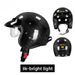 QIKE Motorcycle Carbon Fiber Retro For Men And Women American Style Cruiser Half With Inner Visor Three-Quarter Helmet_desvips.com