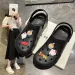 New Thick Sole 2024 Summer Cute Beach Hole Shoes With Feet Feeg Cool Bathroom Anti Slip And Odor Prevention Free_desvips.com