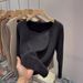 Women's Fleece-Lined Knit Sweater Thermal V-Neck Base Layer Winter Warm Turtleneck Pullover Soft Comfy Casual Slim Fit Long Sleeve Top_desvips.com
