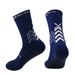 Adult Mid Calf Soccer Socks Thickened Terry Cloth Sole Breathable Non-Slip Running Socks With Shaped Design And Dotted Adhesive_desvips.com