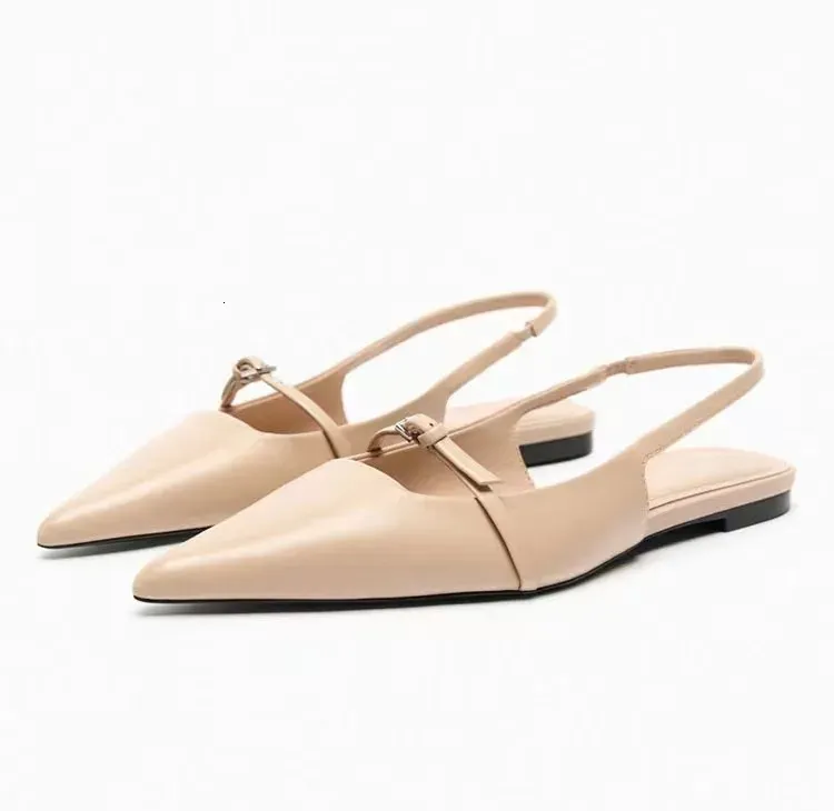 Summer New Korean Women's Black Pointed Headband With Back Air French Minimalist Sandals Casual Shoes Ddmysaturn_desvips.com