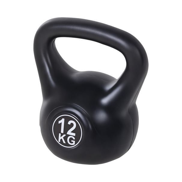 Kettlebell Kugelhantel 12 Kg Gewicht-Hantel Mit Sand Befüllt Für Anfänger Schwarz_desvips.com