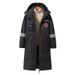 Cross-border New Down Jackets Men's Long Over-the-knee Trend Medium And Long Couples Trendy Brand Thickened Men's Jacket Tiger Head_desvips.com