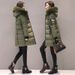 Women's Winter Hooded Parka Coat With Faux Fur Trim - Long Loose Fit Warm Padded Jacket (Black, Gray, Red, Army Green, Maroon, Pink, Pea Green, White)_desvips.com