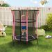 Cama Elástica Infantil Trampolín Para Niños +3 Años Con Red De Seguridad Ø163,5x190 Cm Rosa_desvips.com