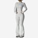 10-Color Seamless Zipper Long Sleeve Flared Pants Naked Feel Yoga Set For Women - Gym, Outdoor, Fitness Wear (S-XL)_desvips.com