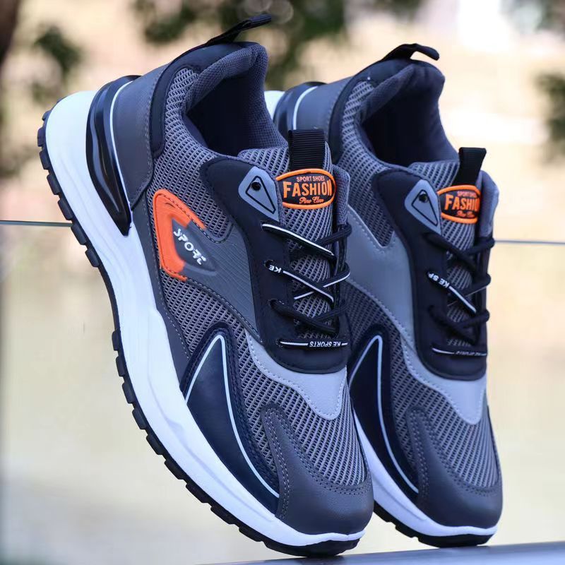 2025 New Summer Casual Versatile Mesh Sneakers Men's Lightweight Breathable Running Shoes_desvips.com