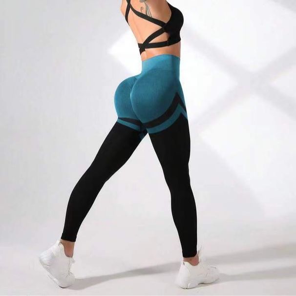 Seamless Striped Peach Yoga Butt-Lifting Tight Quick-Dry High-Waist Outdoor Sports Fitness Long Pants For Women_desvips.com