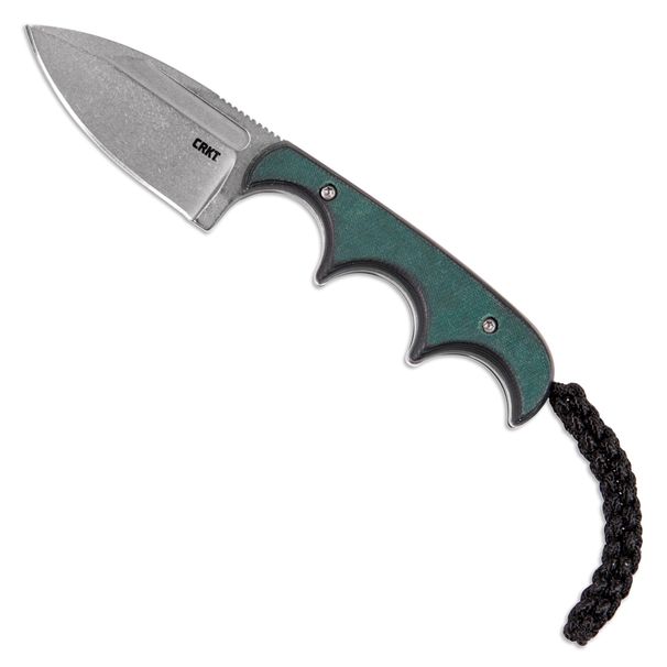 CRKT Minimalist Bowie Outdoor Fixed Blade Knife With Sheath In Green, Model 2387_desvips.com
