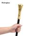 Golden Luxury Flower Round Handle Fashion Walking Stick For Party Decorative Walking Cane Elegant Knob Crosier Knob 93cm_desvips.com