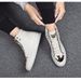 Athletic New Martin High-Top Metal Casual Leather Boots Men's Korean Style Trendy Street Dance Shoes_desvips.com