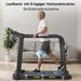 EU Foldable Exercise Treadmill For Seniors, Robust And Secure Structure, Large LED Display Suitable For Older People, Long Handrails For Balance, Load Capacity Up To 135 Kg, APP_desvips.com