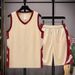 Summer New Sports Suit Men's Running Student Fitness Basketball Jersey Quick-Dry Ice Silk Vest Shorts_desvips.com