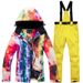 Winter Outdoor Ski Suit For Women, Warm Snowboard Snow Skiing Jacket And Pants Set_desvips.com