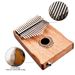 Muspor17 Tone EQ Electric Box Mahogany Thumb Kalimba Finger Piano With Bag + String - Garland_desvips.com