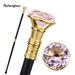 Pink Diamond Type Golden Cane Fashion Decorative Walking Stick Elegant Cosplay Cane Knob Crosier 93cm Performance Stage Cane_desvips.com