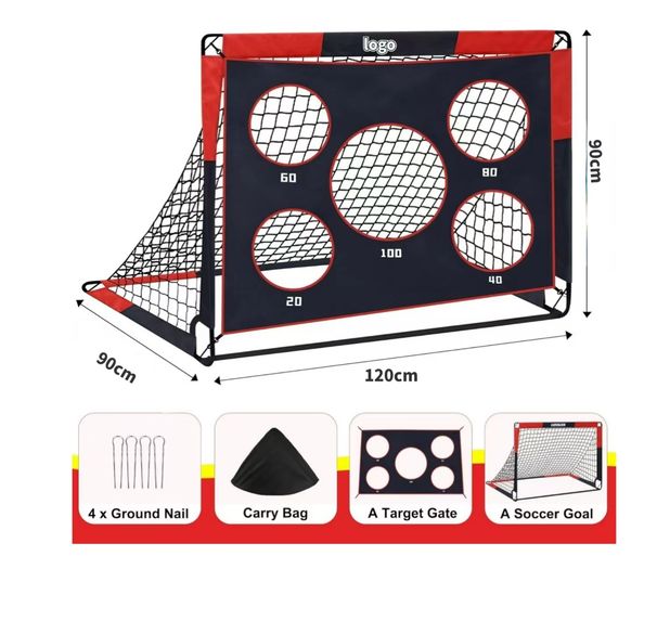 2-In-1 Portable Soccer Goal With Detachable Net - 420D Oxford Fabric Football Training Goal_desvips.com