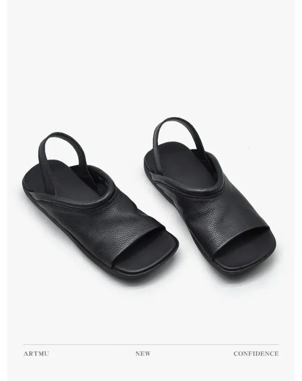 French Style Simple Versatile Sandal Lazy Vacation Casual Wide Roman Strap Flat Soft Sole Sandals For Women Summer_desvips.com
