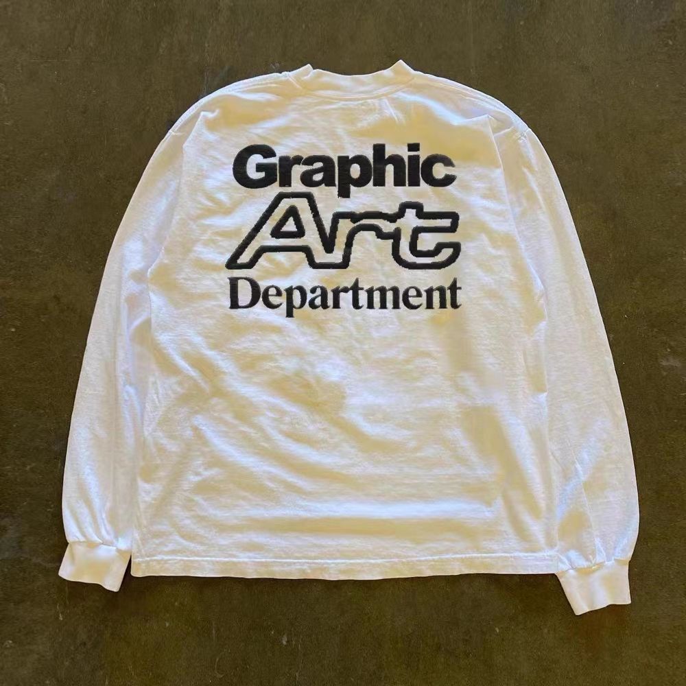 American Letter Print Cotton Long Men's And Women's Tops T-Shirt Summer Short Sleeve_desvips.com