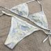 Ins Internet Celebrity Bikini Set Swimming Beach Vacation Three-Piece Sexy Small Chest Gathered Swimsuit For Women_desvips.com