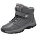 Witer Wome's High-top Warm Cotto With Fleece Waterproof Middle-aged Elderly Walkig Shoes Dad's Outdoor Sow Boots_desvips.com