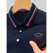 2025 New High-End Printed Polo Shirt With Turn-Down Collar Fashion Short Sleeve Top_desvips.com