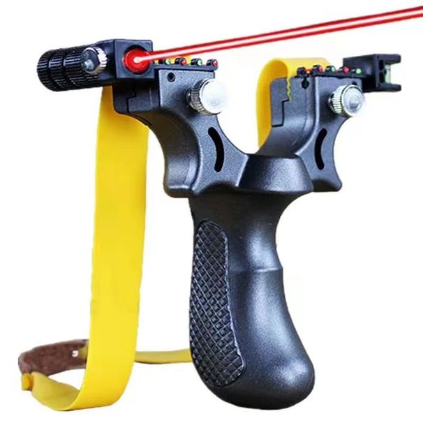 Laser 98K Level Infrared Resin 98k Quick Press Flat Rubber Band Fiber Optic Sight Slingshot Device_desvips.com