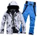 Cross-border E-commerce Suit Set For Couples, Windproof, Waterproof, Warm, Single Double Board Ski Jacket And Pants, One_desvips.com