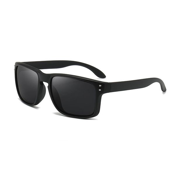 Men's Polarized Cycling Full Colorful Driving Fishing Glasses Rivet Sports Square Frame PC Sunglasses_desvips.com