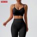 Seamless Stretch Yoga Outfit Autumn Winter Peach Hip Long Pants Outerwear Sexy Camisole Sports Set For Women_desvips.com