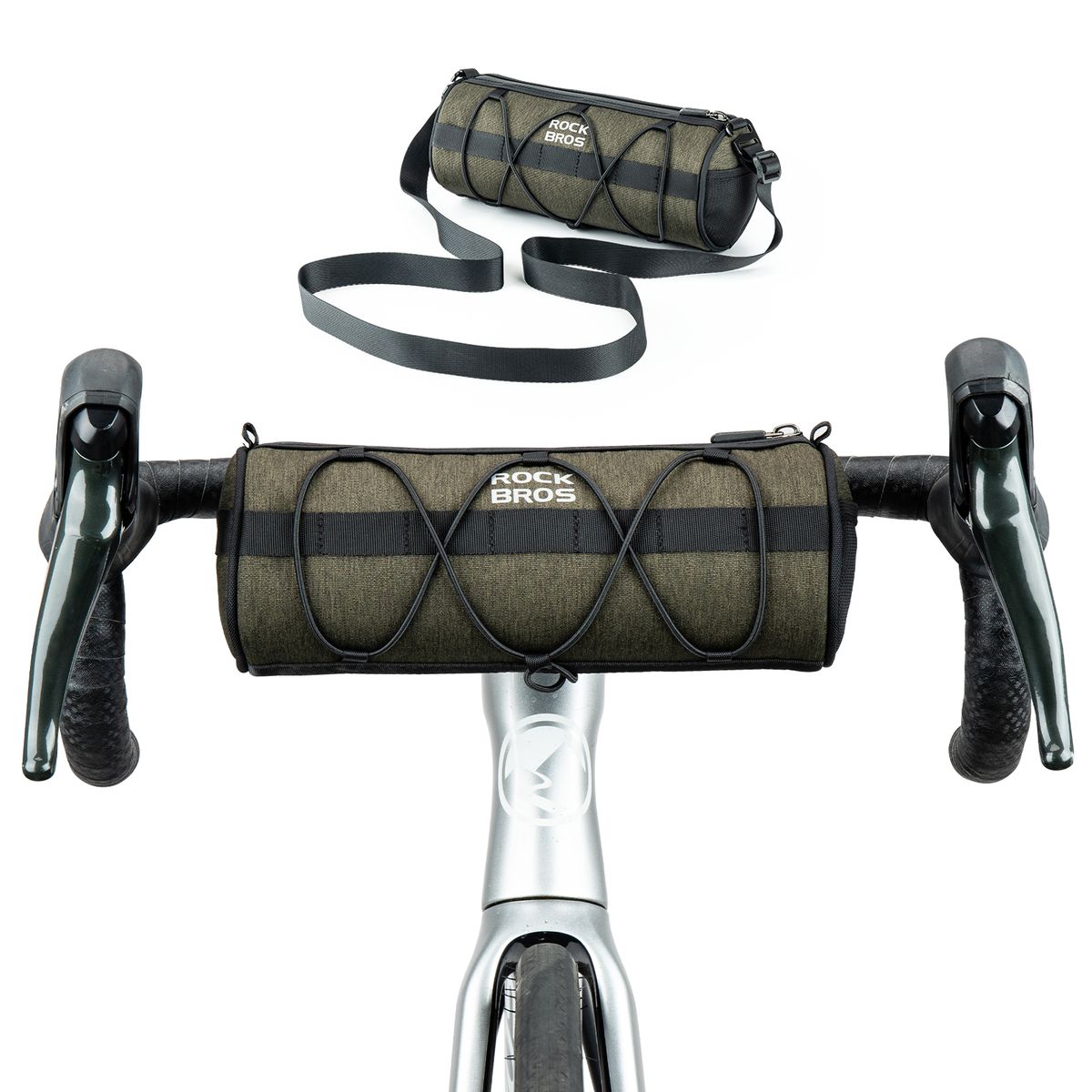 ROCKBROS Handlebar Bag Frame Bag Bicycle Front Bag with Shoulder Strap 2L_desvips.com