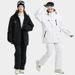 Korean Style Unisex Ski Suit – Windproof & Waterproof Couple’s Ski Jacket & Pants Set | Thermal Insulated Snowboarding Outfit For Men & Women_desvips.com