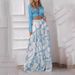 Women's clothing new printed casual suit lapel sexy strap shirt high waist wide leg pants two piece suit_desvips.com