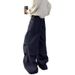 Navy Blue Waterproof Fleece-Lined Softshell Men's Autumn Winter American Paratrooper Work Outdoor Hiking Ski Pants_desvips.com