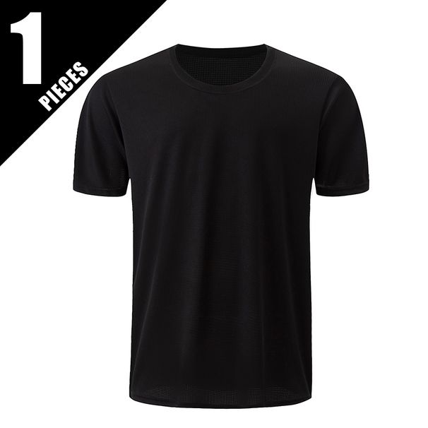 1/5 Pcs Men's Solid Color Waffle Sports Short Sleeve Fitness Running Jogging Base Clothes Joker Comfort License Training_desvips.com