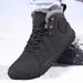 Men's Wide Fit Snow Boots Winter Thermal Insulated Waterproof Slip-Resistant High-Top Outdoor Shoes With Faux Fur Lining_desvips.com