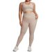 European And American Style Nude Feel Plus Size Yoga For Women High-End Tight-Fitting Sportswear Two-Piece With Pockets_desvips.com