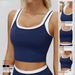 Ze Innovation Two-Piece Split Vest Color-Block Barely There Fashion Casual Top Running Sports Bra 3129_desvips.com