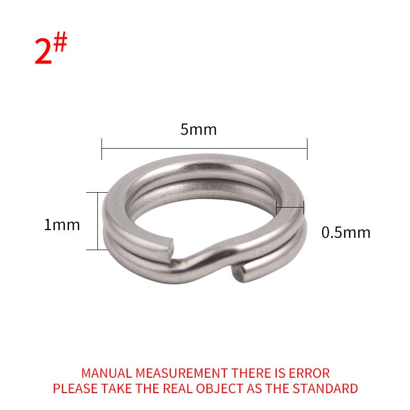 304 Stainless Steel Flattening Ring, Double Layer Flattening Ring For Fishing Lures, Small Fishing Accessories (50 Pieces/bag)_desvips.com