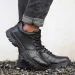 Waterproof Safety Mens Steel Toe Work Boots Shock-absorbing Perforated Leather Protective Shoes 240918_desvips.com
