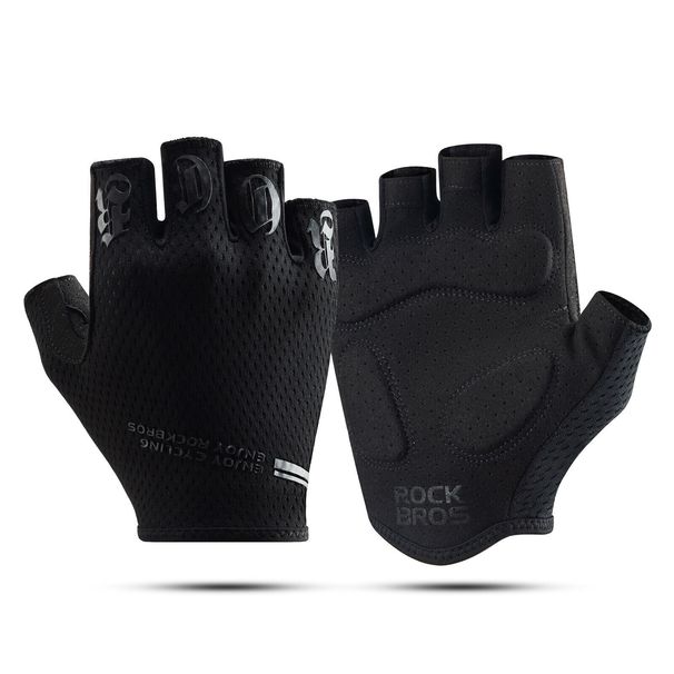 ROCKBROS Cycling Gloves - Short Half - Finger Gloves, Sports Gloves for Summer (DE)_desvips.com
